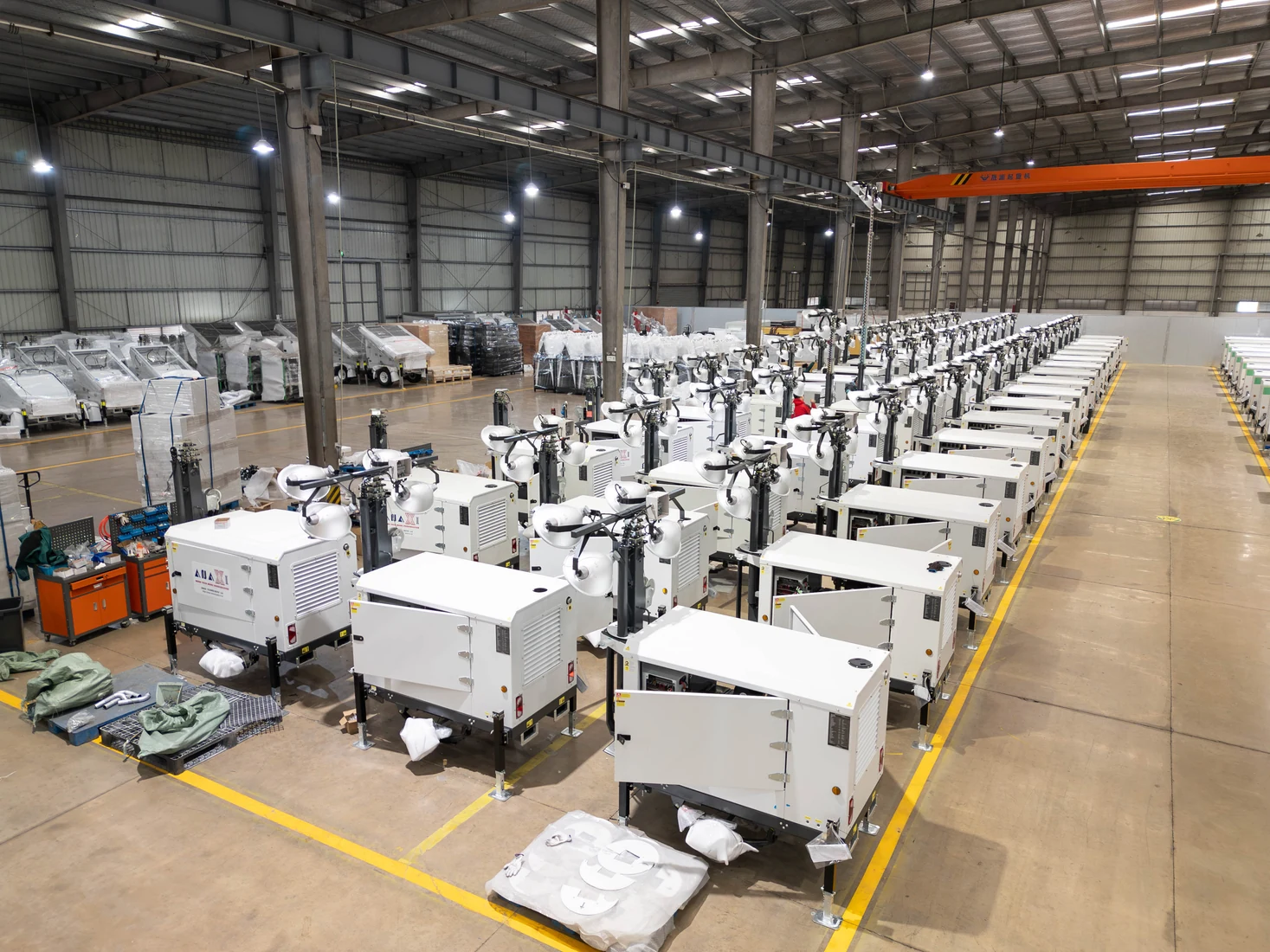 Mobile equipment in the Valiant Power production workshop
