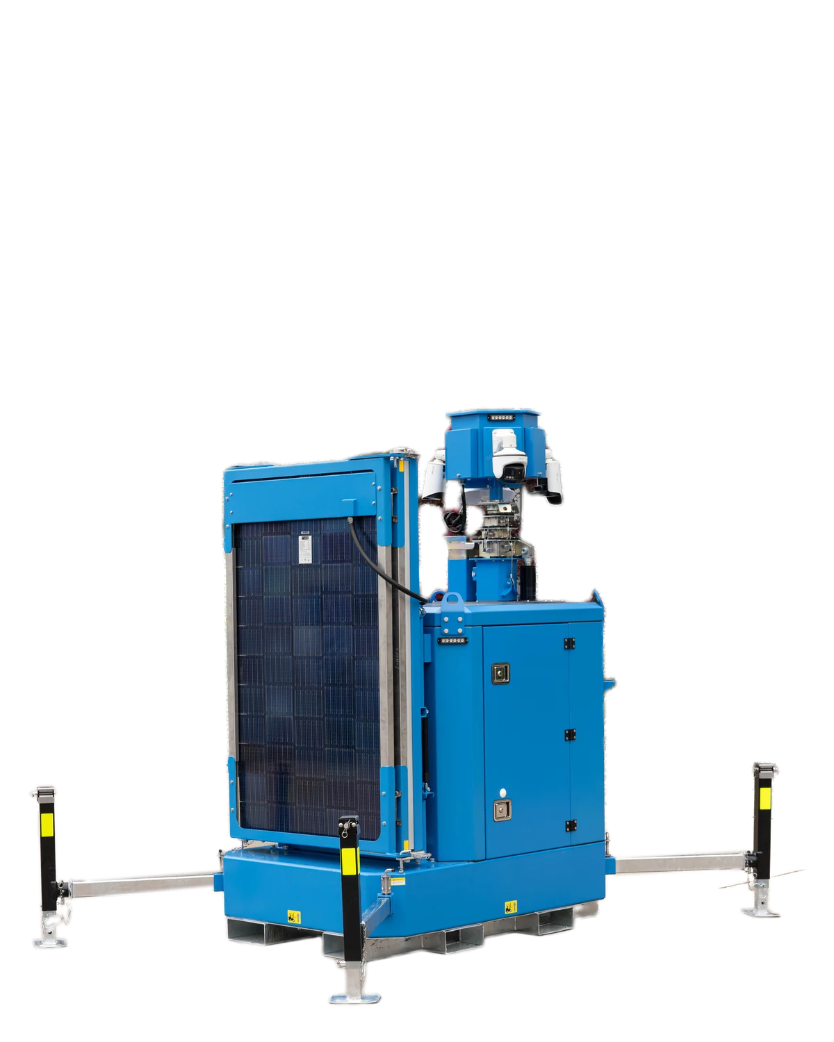 Retracted mast · cabinet and stabilizers