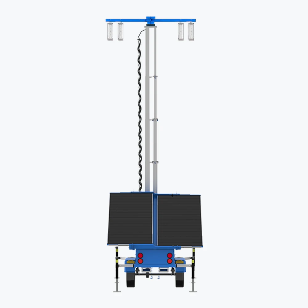 Raised mast · front and panel view