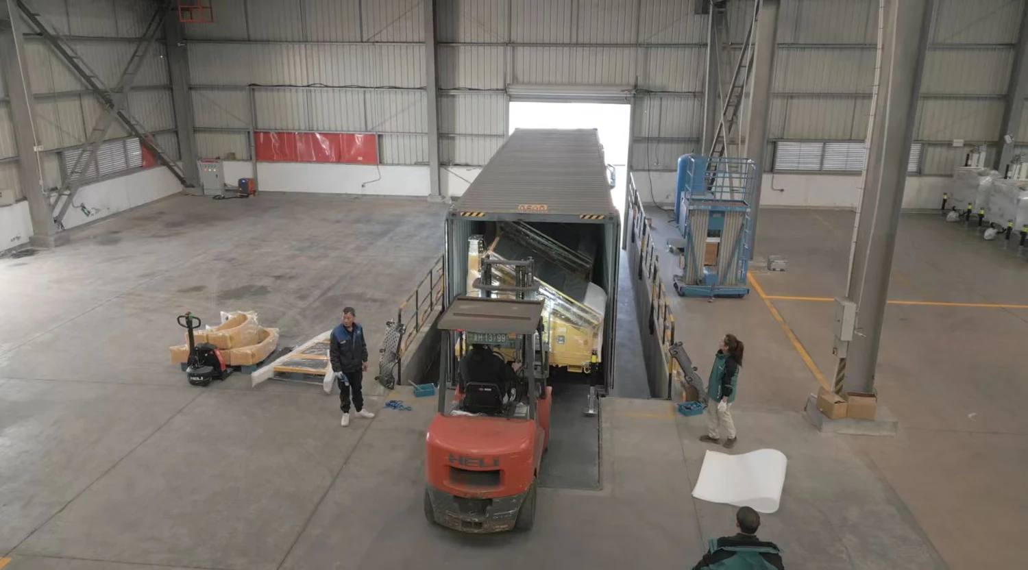 Equipment handling at a container