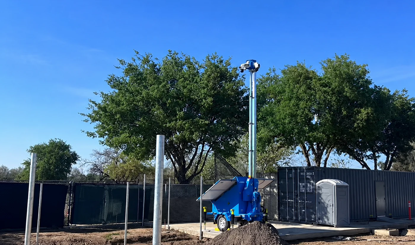 Mobile surveillance equipment at a site boundary